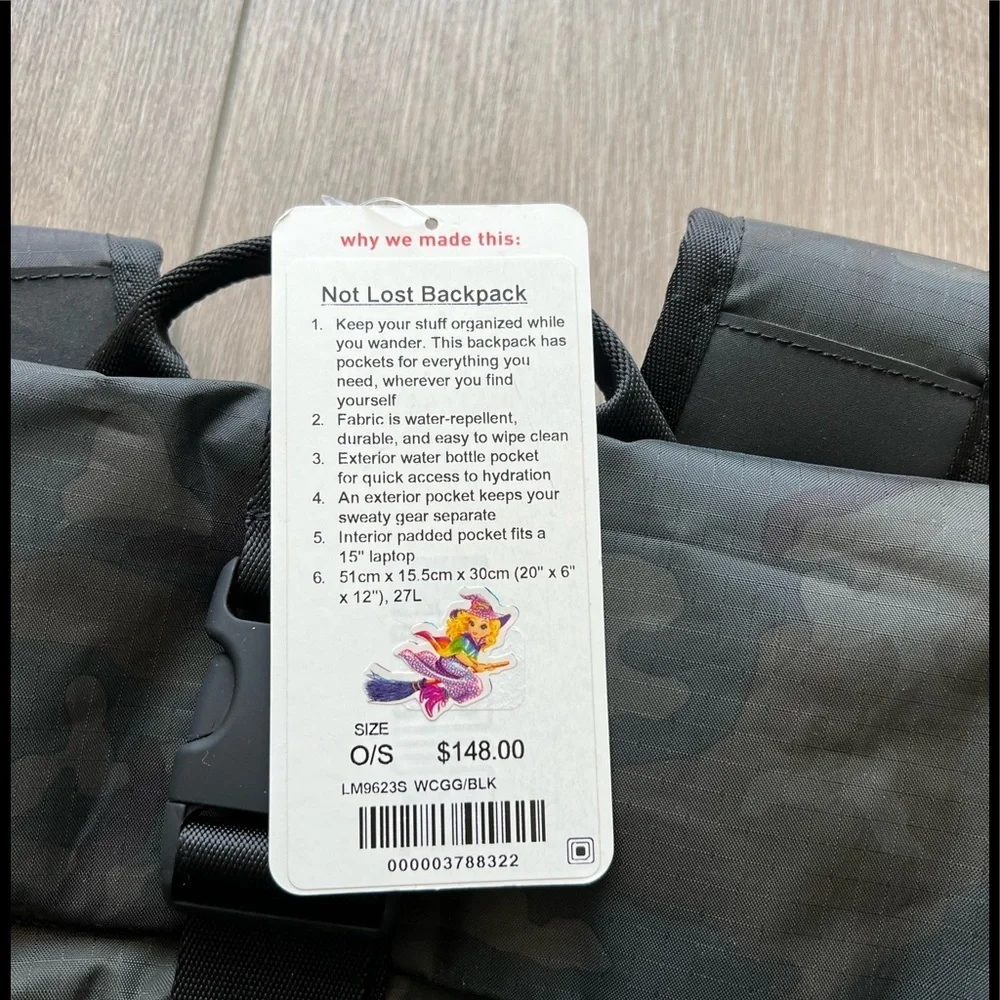 Lululemon Not Lost Backpack in Woodland Camo Green/Black
